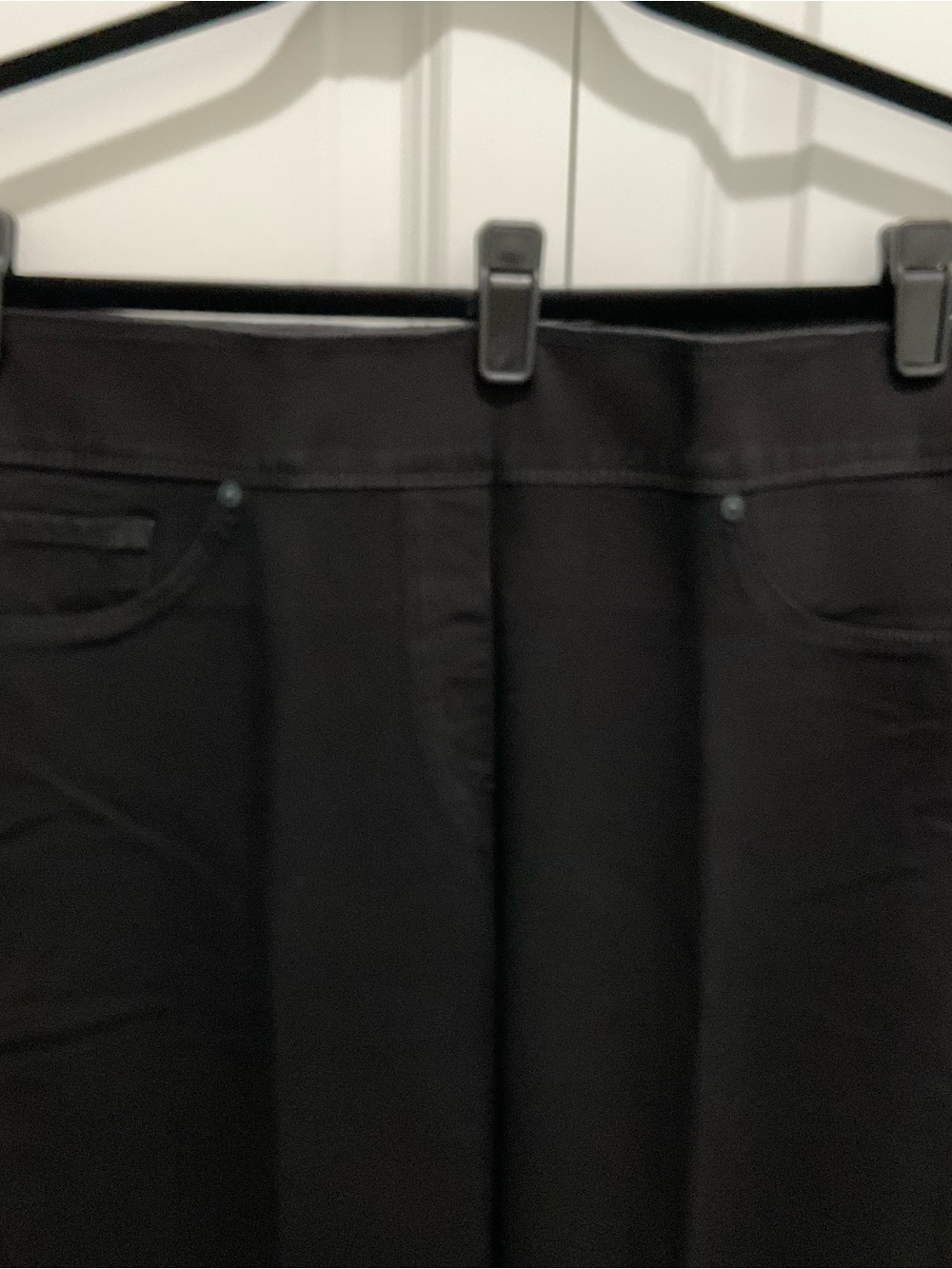 Black Denim Jeans SZ L 14-16 Pull On NYGARD Straight Slims NWT - Picture 5 of 8